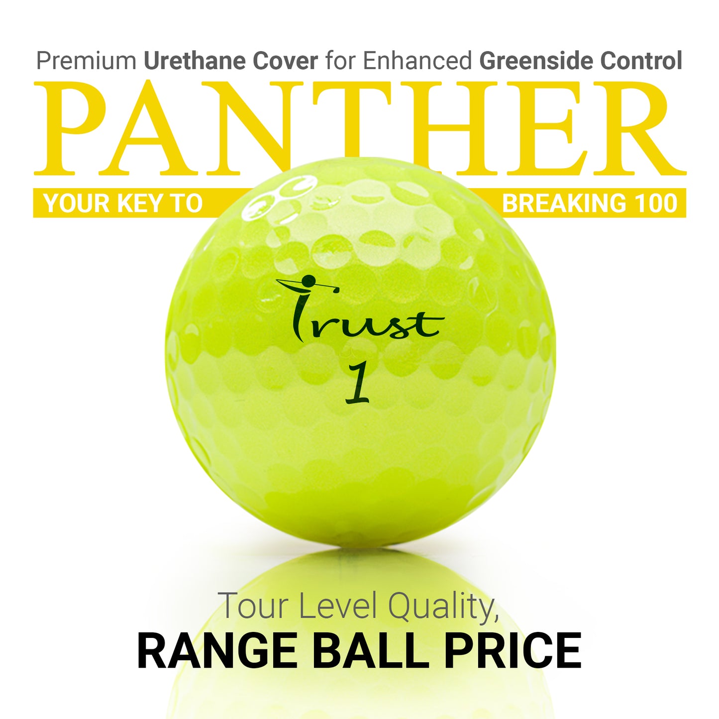 Trust Panther: 2-pc Urethane Golf Ball For Breaking 100